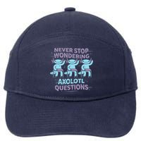 Never Stop Wondering AXOLOTL QUESTIONS 7-Panel Snapback Hat