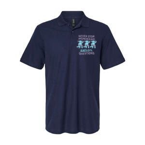 Never Stop Wondering AXOLOTL QUESTIONS Softstyle Adult Sport Polo