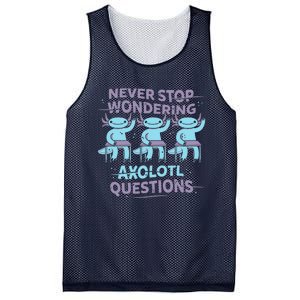 Never Stop Wondering AXOLOTL QUESTIONS Mesh Reversible Basketball Jersey Tank