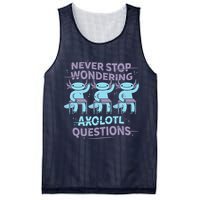 Never Stop Wondering AXOLOTL QUESTIONS Mesh Reversible Basketball Jersey Tank