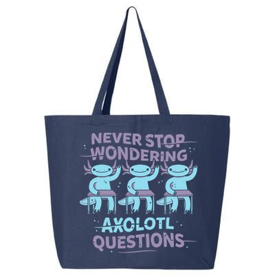 Never Stop Wondering AXOLOTL QUESTIONS 25L Jumbo Tote