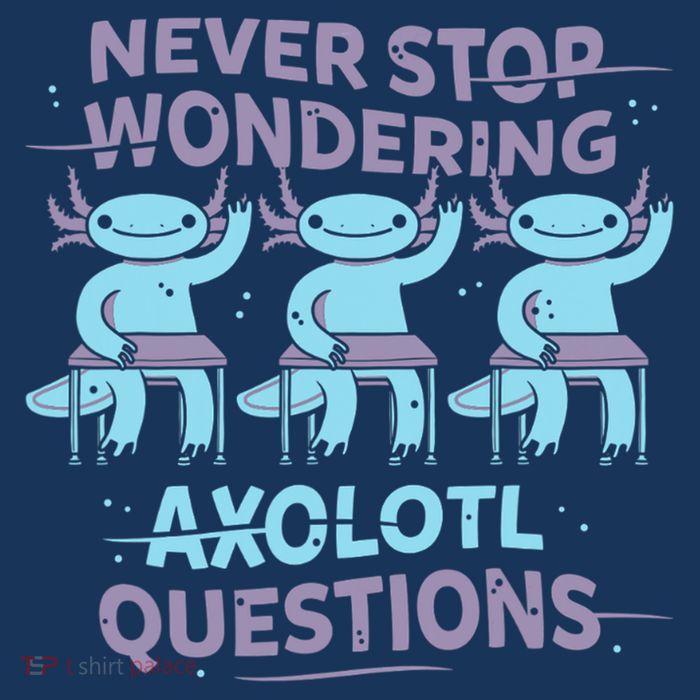 Never Stop Wondering AXOLOTL QUESTIONS Pom Pom 12in Knit Beanie