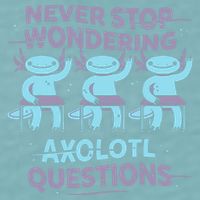 Never Stop Wondering AXOLOTL QUESTIONS Sueded Cloud Jersey T-Shirt