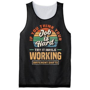 Night Shift Worker Overnight Shift Funny Shift Work Mesh Reversible Basketball Jersey Tank