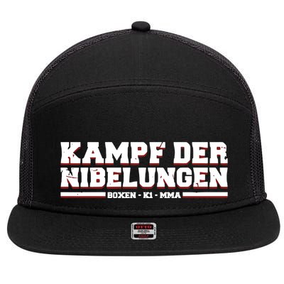 Nick Schwiderski Wearing Kampf Der Nibelungen 7 Panel Mesh Trucker Snapback Hat