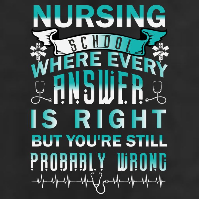 Nursing School Where Every Answer Is Right But You're Still Probably Wrong Garment-Dyed Fleece Hoodie