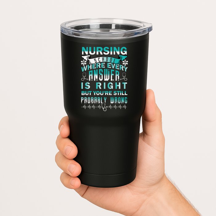 Nursing School Where Every Answer Is Right But You're Still Probably Wrong Tumbler
