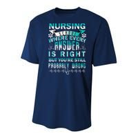 Nursing School Where Every Answer Is Right But You're Still Probably Wrong Youth Performance Sprint T-Shirt