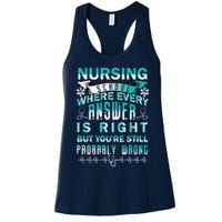 Nursing School Where Every Answer Is Right But You're Still Probably Wrong Womens Tank Top