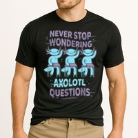 Never Stop Wondering AXOLOTL QUESTIONS For Axolotl Lovers Performance Shirt