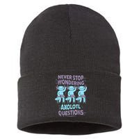 Never Stop Wondering AXOLOTL QUESTIONS For Axolotl Lovers Sustainable Knit Beanie