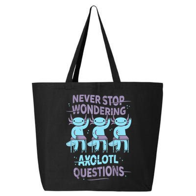 Never Stop Wondering AXOLOTL QUESTIONS For Axolotl Lovers 25L Jumbo Tote