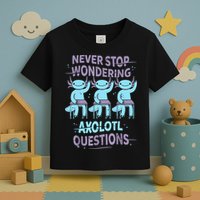 Never Stop Wondering AXOLOTL QUESTIONS For Axolotl Lovers Toddler T-Shirt