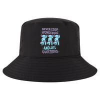 Never Stop Wondering AXOLOTL QUESTIONS For Axolotl Lovers Cool Comfort Performance Bucket Hat