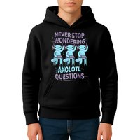 Never Stop Wondering AXOLOTL QUESTIONS For Axolotl Lovers Kids Hoodie