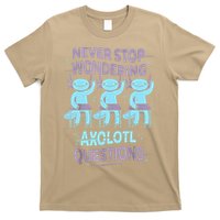 Never Stop Wondering AXOLOTL QUESTIONS For Axolotl Lovers T-Shirt
