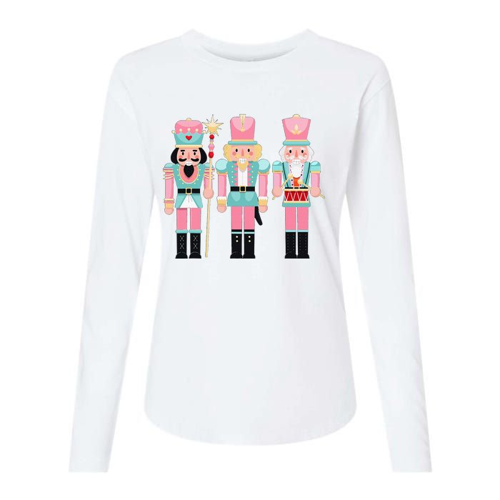 Nutcracker Squad Xmas Christmas Pajamas Womens Cotton Relaxed Long Sleeve T-Shirt