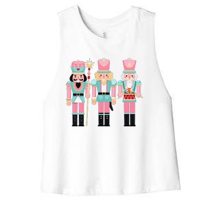 Nutcracker Squad Xmas Christmas Pajamas Women's Racerback Cropped Tank