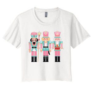 Nutcracker Squad Xmas Christmas Pajamas Women's Crop Top Tee