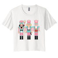 Nutcracker Squad Xmas Christmas Pajamas Women's Crop Top Tee