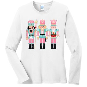 Nutcracker Squad Xmas Christmas Pajamas Ladies Long Sleeve Shirt