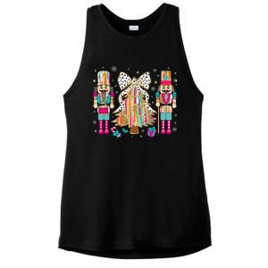 Nutcracker Squad Xmas Christmas Tree Ladies PosiCharge Tri-Blend Wicking Tank