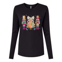 Nutcracker Squad Xmas Christmas Tree Womens Cotton Relaxed Long Sleeve T-Shirt