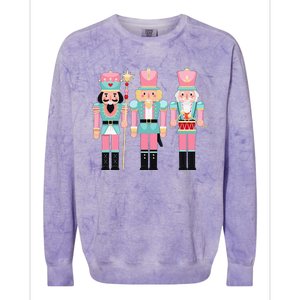 Nutcracker Squad Xmas Christmas Pajamas Colorblast Crewneck Sweatshirt