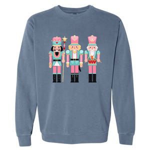 Nutcracker Squad Xmas Christmas Pajamas Garment-Dyed Sweatshirt