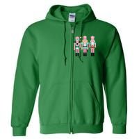 Nutcracker Squad Xmas Christmas Pajamas Full Zip Hoodie