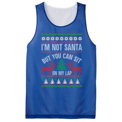 Not Santa You Can Sit On My Lap Ugly Christmas Gift Mesh Reversible Basketball Jersey Tank