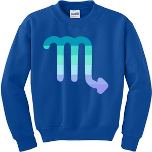 Neptunic Scorpio Zodiac Sign Neptunic Pride Flag Gift Kids Sweatshirt