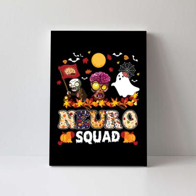 Neuro Squad Zombies Boo Brain Flag Halloween Spooky Season Canvas