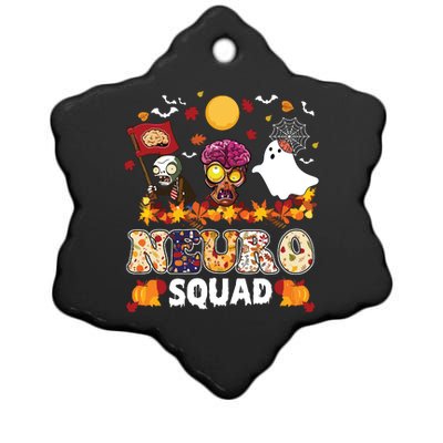 Neuro Squad Zombies Boo Brain Flag Halloween Spooky Season Ceramic Star Ornament