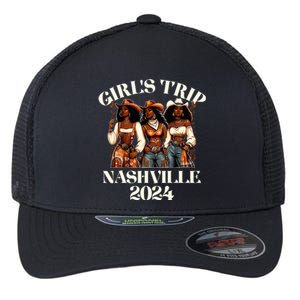 Nashville Trip 2024 African Melanin Cowgirl Flexfit Unipanel Trucker Cap