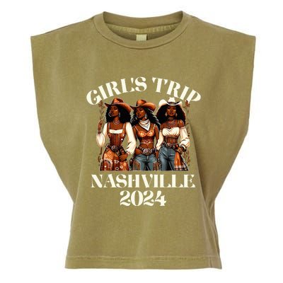 Nashville Trip 2024 African Melanin Cowgirl Garment-Dyed Women's Muscle Tee