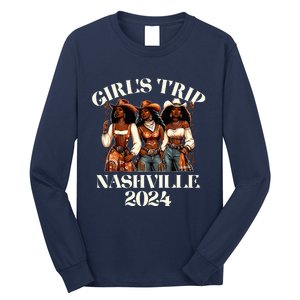 Nashville Trip 2024 African Melanin Cowgirl Long Sleeve Shirt