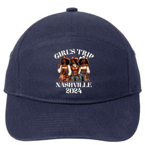 Nashville Trip 2024 African Melanin Cowgirl 7-Panel Snapback Hat