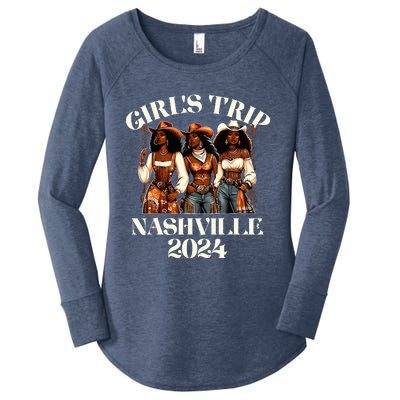 Nashville Trip 2024 African Melanin Cowgirl Women's Perfect Tri Tunic Long Sleeve Shirt