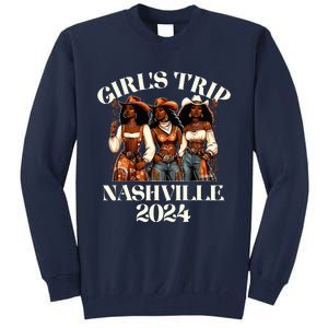 Nashville Trip 2024 African Melanin Cowgirl Tall Sweatshirt