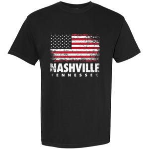 Nashville Tennessee 4th Of July American Flag Usa America Garment-Dyed Heavyweight T-Shirt