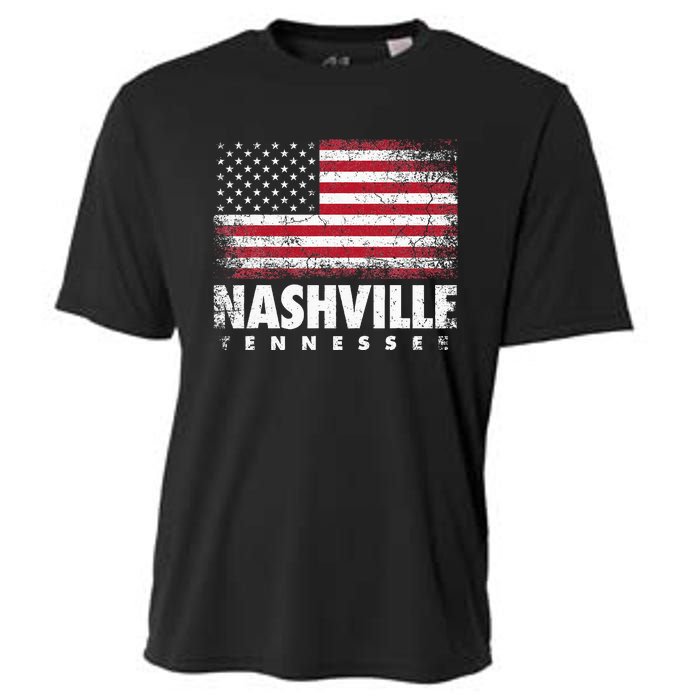 Nashville Tennessee 4th Of July American Flag Usa America Cooling Performance Crew T-Shirt