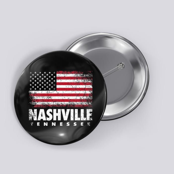 Nashville Tennessee 4th Of July American Flag Usa America Button