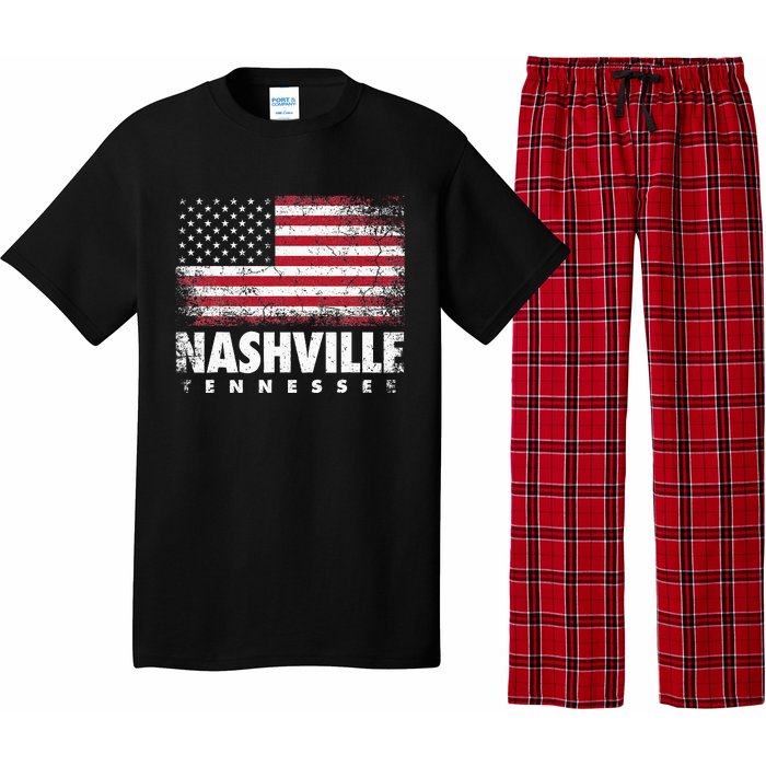 Nashville Tennessee 4th Of July American Flag Usa America Pajama Set