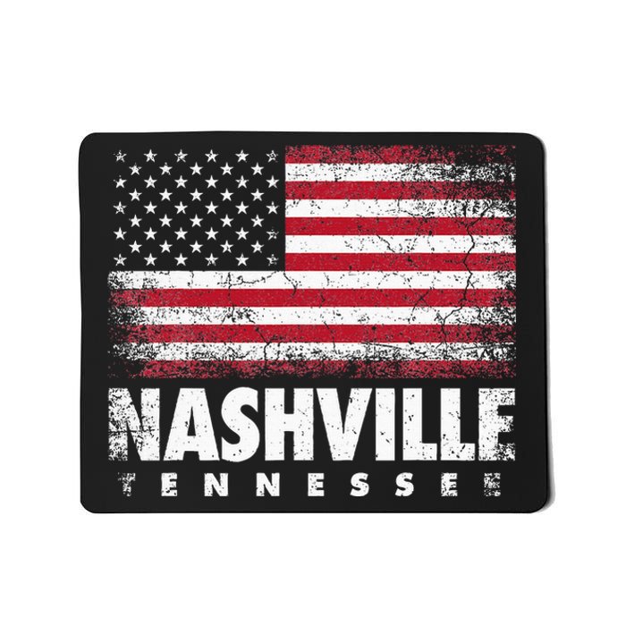 Nashville Tennessee 4th Of July American Flag Usa America Mousepad