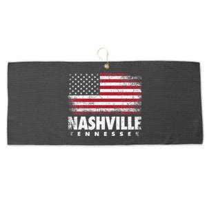 Nashville Tennessee 4th Of July American Flag Usa America Large Microfiber Waffle Golf Towel