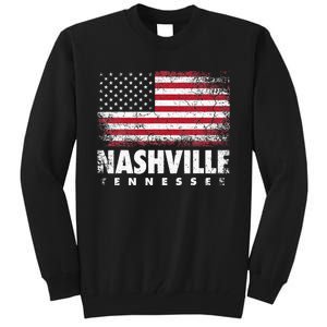 Nashville Tennessee 4th Of July American Flag Usa America Tall Sweatshirt