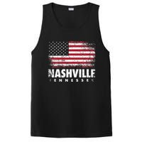 Nashville Tennessee 4th Of July American Flag Usa America PosiCharge Competitor Tank