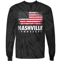 Nashville Tennessee 4th Of July American Flag Usa America Tie-Dye Long Sleeve Shirt