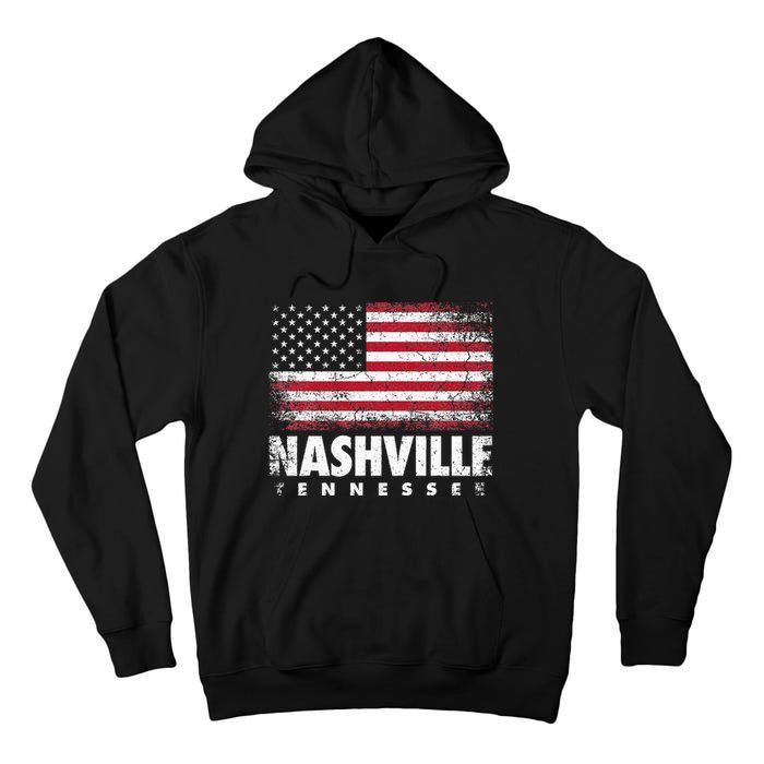 Nashville Tennessee 4th Of July American Flag Usa America Tall Hoodie